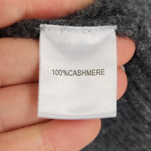 Michelle Smith Sweater Womens Medium Gray Stacey Cable Knit Cashmere Turtle Neck - Picture 7 of 11